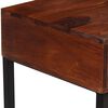 vidaXL Bureau Bois de Sesham massif et cuir v&eacute;ritable 117x50x76 cm