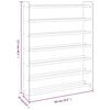 vidaXL &Eacute;tag&egrave;re &agrave; chaussures Gris 90x24x117 cm Bois d'ing&eacute;nierie