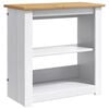 vidaXL Support d'aquarium PANAMA Blanc et marron 60 x 30 x 60 cm