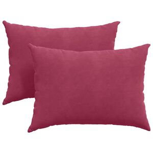 vidaXL Coussins de canap&eacute; 2 pcs Bordeaux 70 x 50 cm