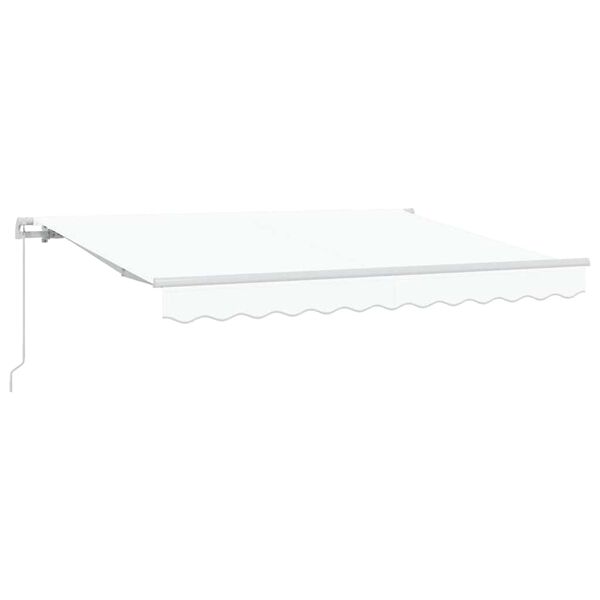 vidaXL Auvent Rétractable Blanc 350 x 200 cm tissu