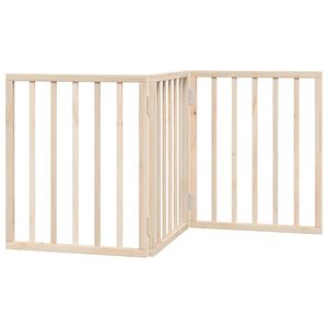 vidaXL Barrière pour chien pliable à 3 panneaux 150 cm Bois de peuplier