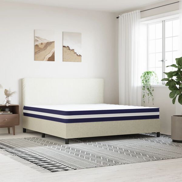 vidaXL Matelas à ressorts ensachés dureté moyenne 200x200 cm