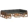 vidaXL Ensemble de canap&eacute;s d'ext&eacute;rieur 10 pc Naturel et Anthracite