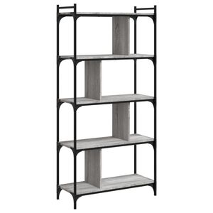 vidaXL Biblioth&egrave;que 5 niveaux sonoma gris 76x32x158 cm