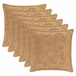 vidaXL Housse de coussin 6 pc HOUTEN Taupe 30 x 30 cm