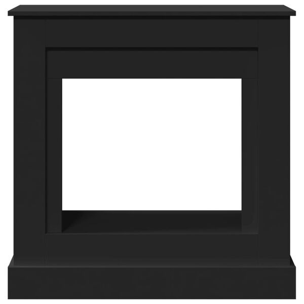 VidaXL Cadre de cheminée noir 90x30x90 cm bois d'ingénierie
