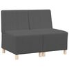 vidaXL Unit&eacute; de Sofa Modulaire Sans Accoudoirs 2 pc Gris fonc&eacute;