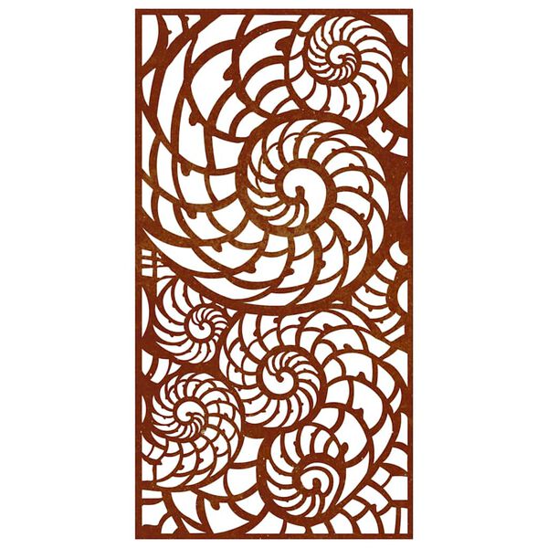 vidaXL D&eacute;coration murale de jardin 105x55 cm acier corten design coque