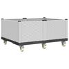 vidaXL Jardini&egrave;re &agrave; roulettes blanc 100x80x54 cm PP