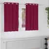 vidaXL Rideaux occultants avec anneaux 2 pcs Bordeaux 140 x 140 cm