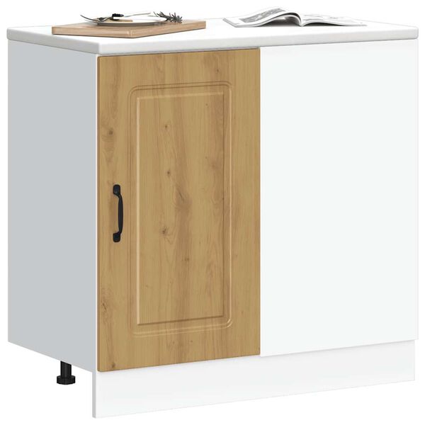 vidaXL Armoire de cuisine Kalmar ch&ecirc;ne artisanal bois d'ing&eacute;nierie