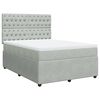 vidaXL Sommier &agrave; lattes de lit et matelas Gris clair 140x190cm Velours