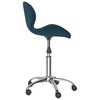 vidaXL Chaise pivotante de salle &agrave; manger Bleu Velours