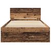 vidaXL Cadre de lit Bois Ancien 203 x 185 x 70 cm Bois d'ing&eacute;nierie