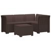 vidaXL Canap&eacute; de jardin 4 places style rotin PP Marron