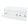 vidaXL Meuble TV bois d’ingénierie 120x40x34 cm blanc brillant