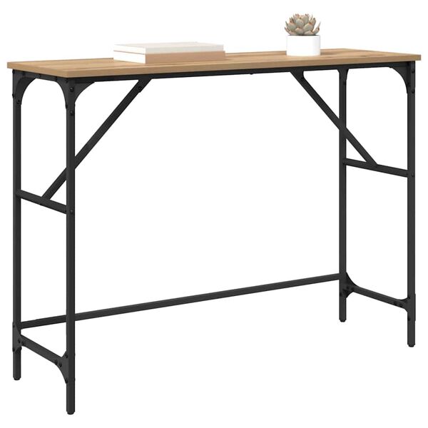 vidaXL Table console Ch&ecirc;ne artisanal 100 x 32 x 75 cm