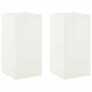vidaXL Support de Plante 2 pcs Blanc 30 x 30 x 60 cm Acier