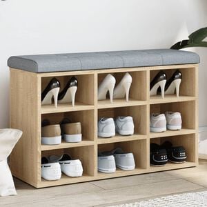 vidaXL Banc &agrave; chaussures Ch&ecirc;ne Sonoma 82x32x50 cm Bois d'ing&eacute;nierie