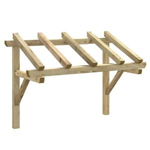 vidaXL Auvent de porte 150x100x100 cm Bois de pin solide