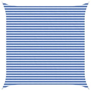 vidaXL Voile d'ombre Bleu et Blanc 4 x 4 m HDPE