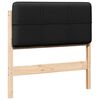 vidaXL T&ecirc;te de lit capitonn&eacute;e Marron et Noir 90 cm Pin massif