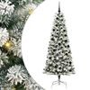 vidaXL Sapin de No&euml;l Artificiel &agrave; Branches Articul&eacute;es Vert et blanc