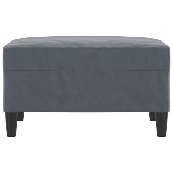 vidaXL Repose-pied Gris fonc&eacute; 70x55x41 cm Velours