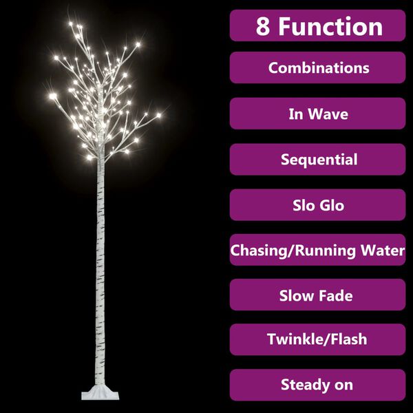 vidaXL Sapin de No&euml;l 200 LED blanc froid Saule 2,2 m Int/Ext