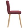 vidaXL Chaises &agrave; manger lot de 4 rouge bordeaux tissu
