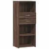 vidaXL Buffet haut ch&ecirc;ne marron 50x42,5x124 cm bois d'ing&eacute;nierie