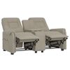 vidaXL Fauteuil inclinable avec porte-gobelet 2 places Gris clair