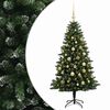 vidaXL Arbre de No&euml;l Artificiel avec Boule 120 cm 150 LED Blanc chaud