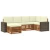 vidaXL Ensemble de canap&eacute; d'angle avec coussin 6 pcs Naturel et Cr&egrave;me
