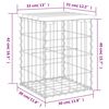 vidaXL Banc de jardin design de gabion 33x31x42 cm bois massif de pin