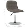 vidaXL Tabouret de bar Taupe Tissu