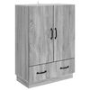 vidaXL Buffet Sonoma gris 66 x 34,5 x 92 cm Bois d'ing&eacute;nierie