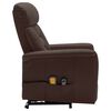 vidaXL Fauteuil de massage Marron Similicuir