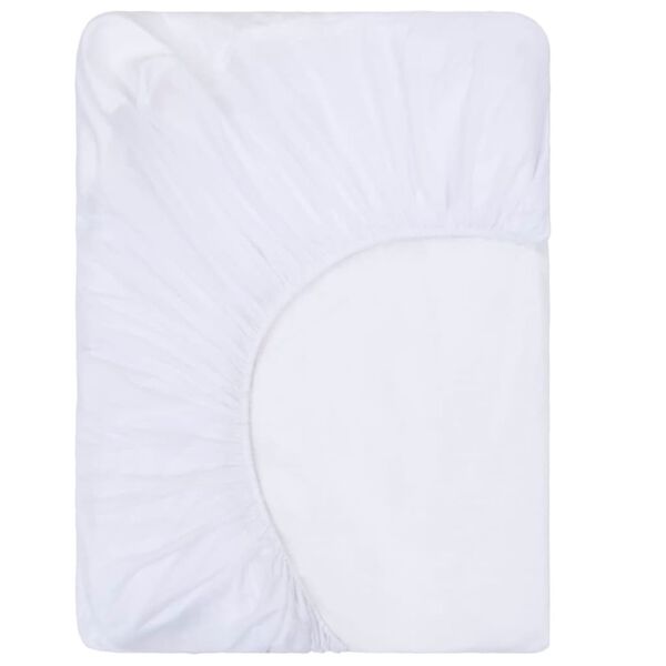 vidaXL Draps-housses imperm&eacute;ables 2 pcs Coton 180x200 cm Blanc