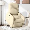 vidaXL Fauteuil inclinable &eacute;lectrique cr&egrave;me tissu