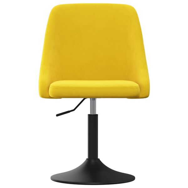 vidaXL Chaise de salle &agrave; manger Jaune moutarde Velours