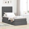 vidaXL Lit avec rangement et matelas Gris fonc&eacute; 90 x 200 cm Polyester