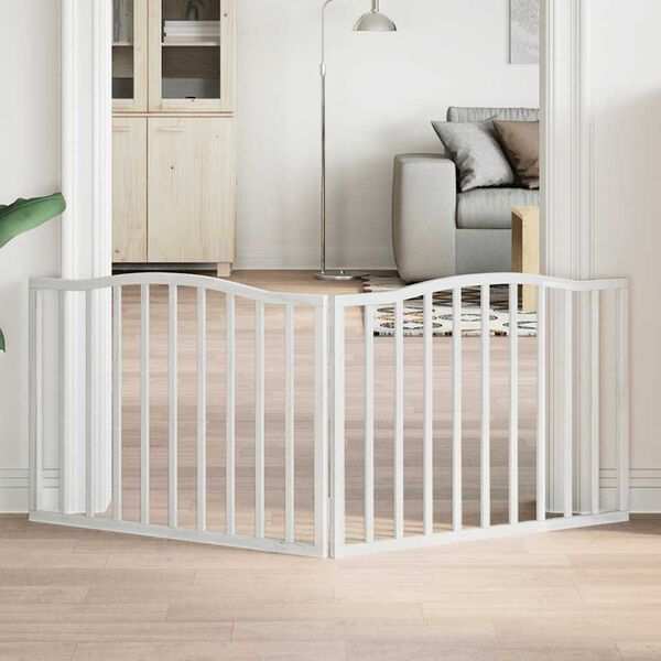 vidaXL Barri&egrave;re pour chien pliable 2 panneaux 160 cm bois de peuplier