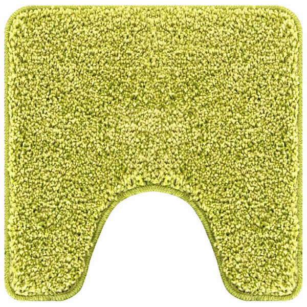 vidaXL Tapis de bain antid&eacute;rapant avec d&eacute;coupe pour toilette Vert