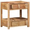 vidaXL Table d'appoint Marron 43 x 32 x 46 cm Bois Recycl&eacute; Solide