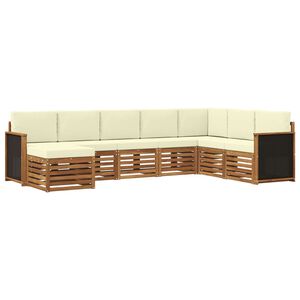 vidaXL Ensemble de canap&eacute;s d'ext&eacute;rieur 6 pc Naturel et Cr&egrave;me