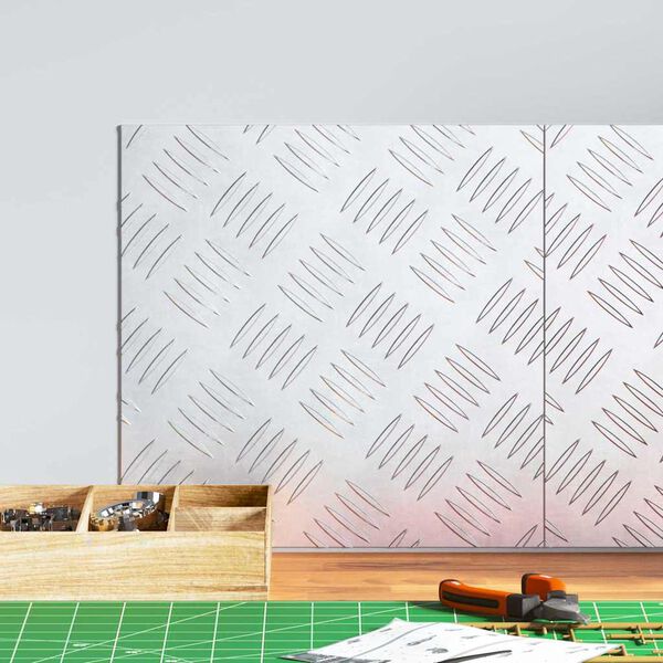 vidaXL Nez de marche Carr&eacute; 2 pcs Argent&eacute; 30 x 30 cm Aluminium