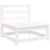 vidaXL Canap&eacute; de jardin sans accoudoirs blanc bois de pin massif