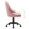 vidaXL Chaises pivotantes &agrave; manger lot de 4 rose velours